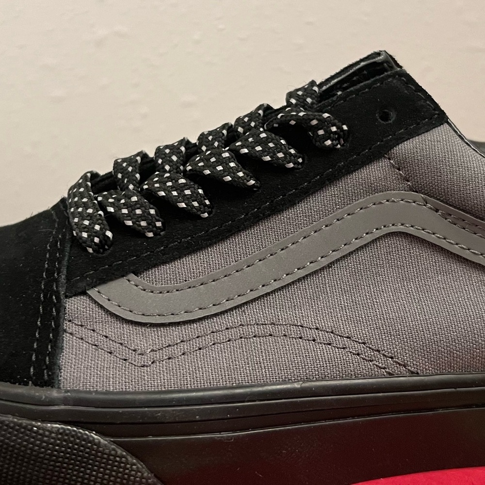 Vans Kids Old Skool Black and Gray Sneakers